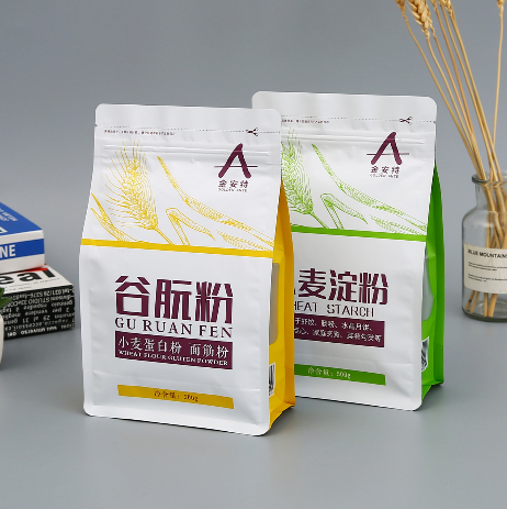 鋁箔袋塑料復(fù)合八邊封袋細(xì)膩小麥淀粉谷