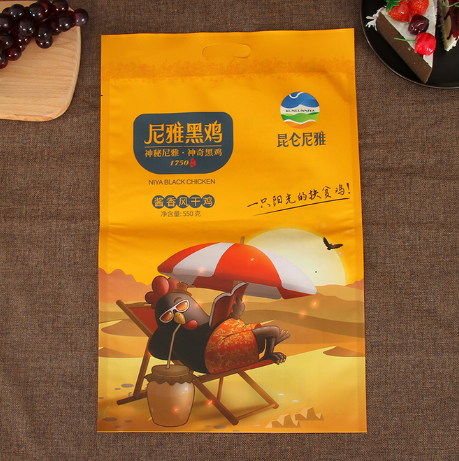 休閑食品風(fēng)干裝袋定制雞肉凍干休閑食品自立封袋